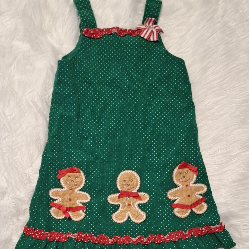 Rare Editions Green Gingerbread Dress